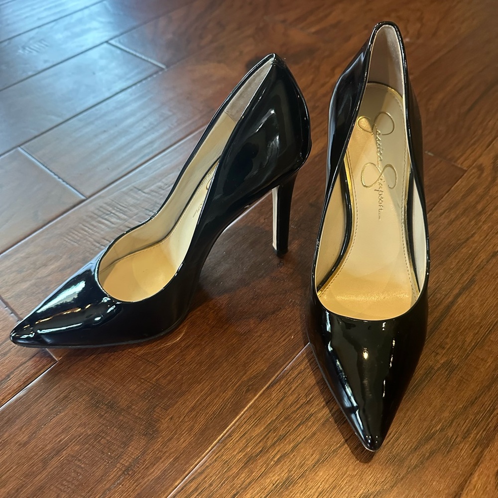 Jessica Simpson Black Patent Leather Heels